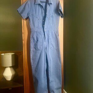 ZARA boiler suit blue short sleeve